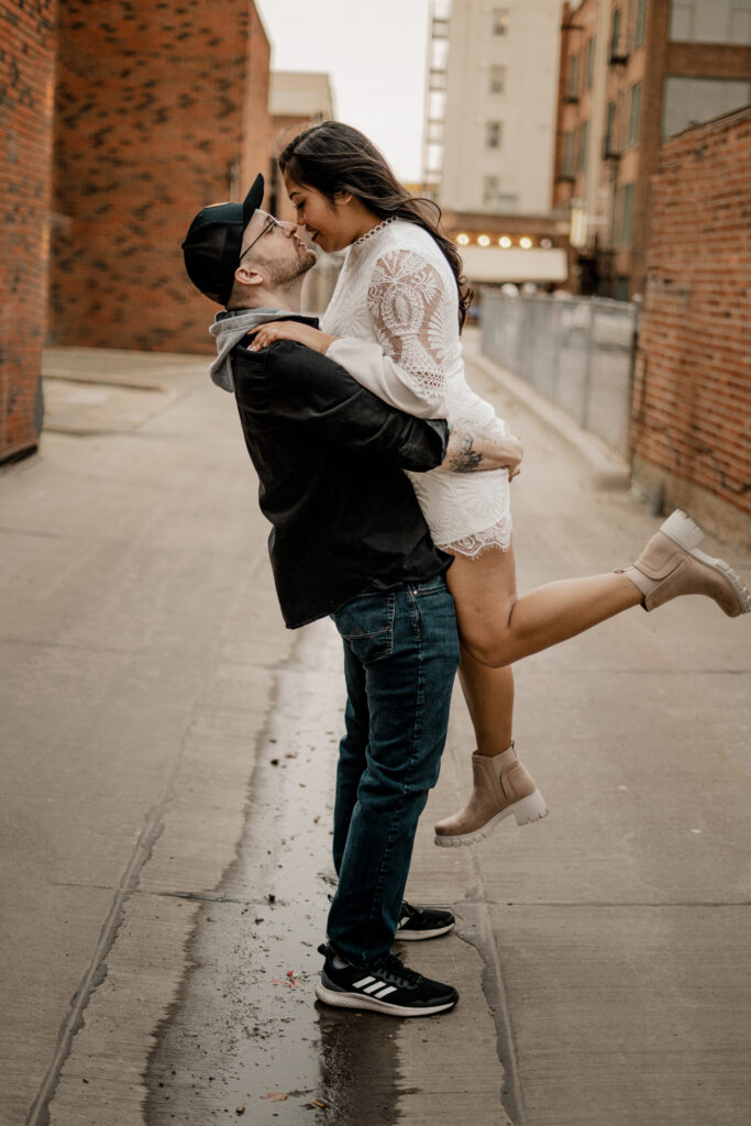 Downtown Couple | Alley Way Couple | magical moment | romantic couple 