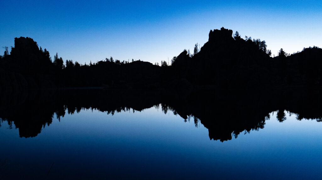 Custer State Park | Blue Hour Photography | Lake | Black Hills | South Dakota | Custer | Mountains | Reflection of mountains in lake | Sunrise Photopgraphy